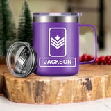 Personalized Canadian Solider/ Veteran With Your Unit Logo Laser Handle Cup Printed 22DEC-HQ06