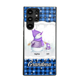 Personalized Snowman Grandma & Kid Name Christmas Phonecase 3D Printed 22DEC-HQ06