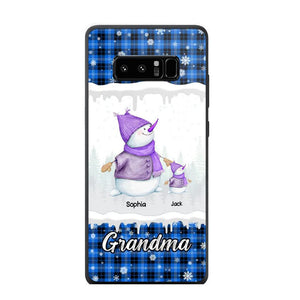 Personalized Snowman Grandma & Kid Name Christmas Phonecase 3D Printed 22DEC-HQ06