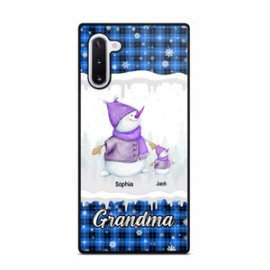 Personalized Snowman Grandma & Kid Name Christmas Phonecase 3D Printed 22DEC-HQ06