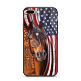 Personalized Horse Lovers Us Flag Phonecase 3D Printed 22DEC-HQ07