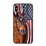 Personalized Horse Lovers Us Flag Phonecase 3D Printed 22DEC-HQ07