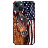 Personalized Horse Lovers Us Flag Phonecase 3D Printed 22DEC-HQ07