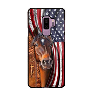 Personalized Horse Lovers Us Flag Phonecase 3D Printed 22DEC-HQ07