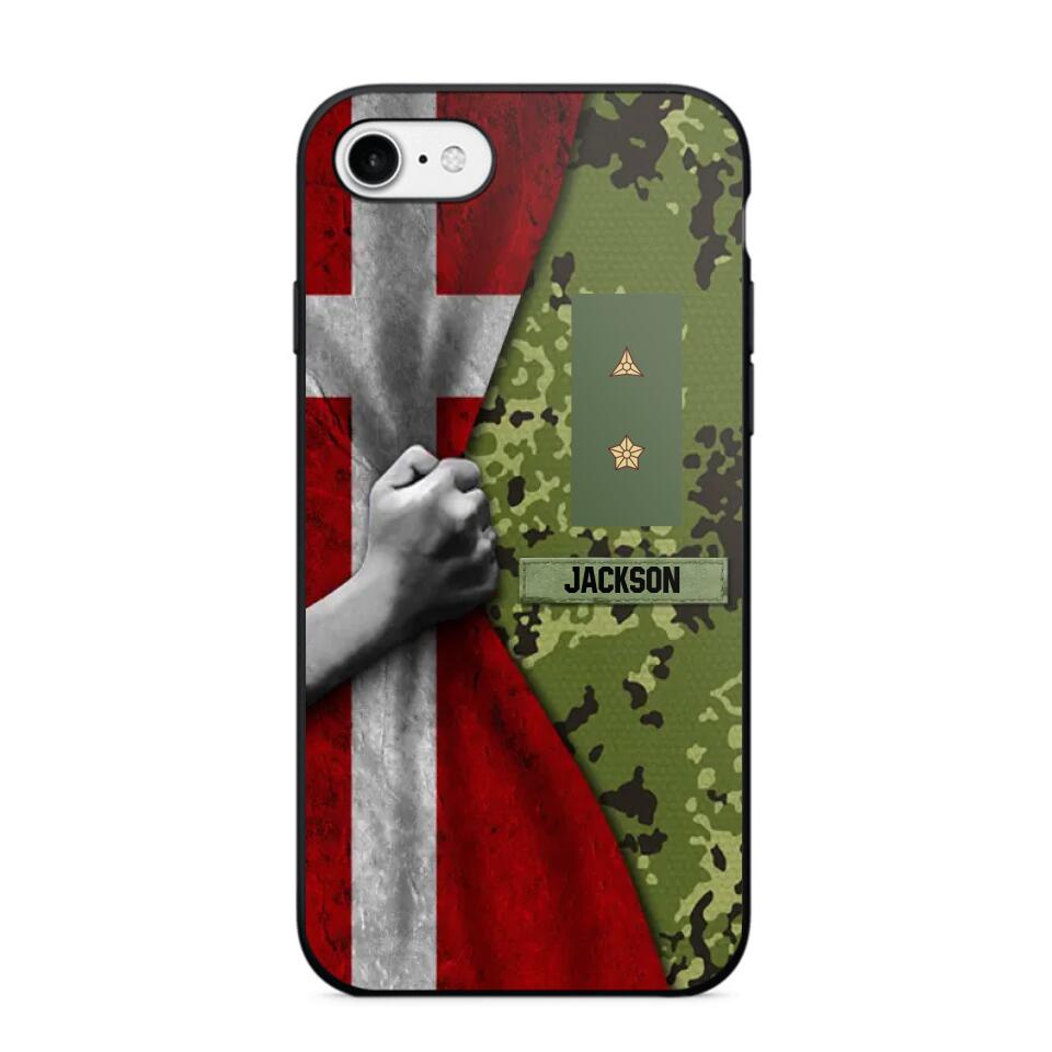 Personalized Danish Solider/Veteran Rank Camo Phonecase 3D Printed 22DEC-HY07