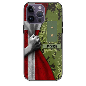 Personalized Danish Solider/Veteran Rank Camo Phonecase 3D Printed 22DEC-HY07