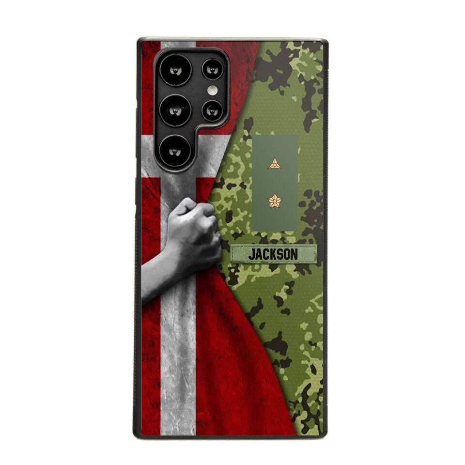 Personalized Danish Solider/Veteran Rank Camo Phonecase 3D Printed 22DEC-HY07