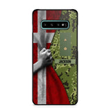 Personalized Danish Solider/Veteran Rank Camo Phonecase 3D Printed 22DEC-HY07