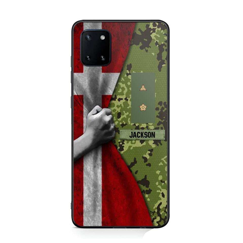 Personalized Danish Solider/Veteran Rank Camo Phonecase 3D Printed 22DEC-HY07