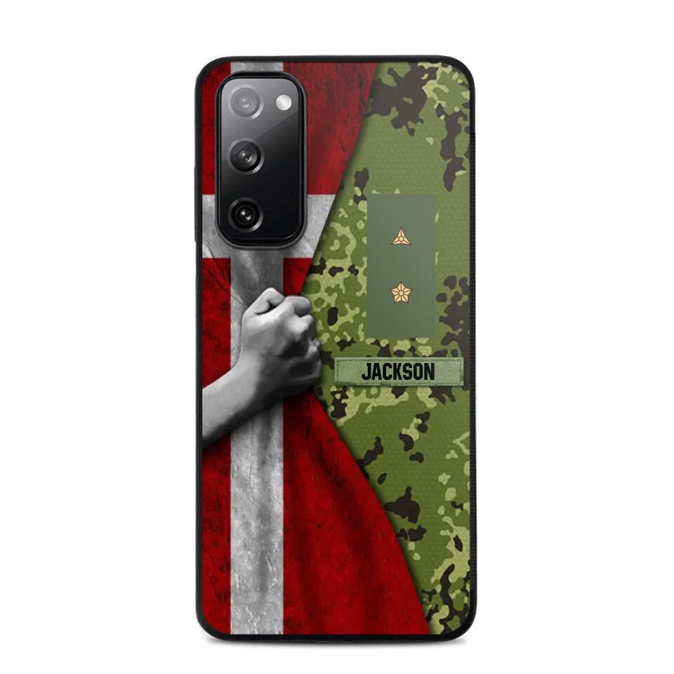 Personalized Danish Solider/Veteran Rank Camo Phonecase 3D Printed 22DEC-HY07