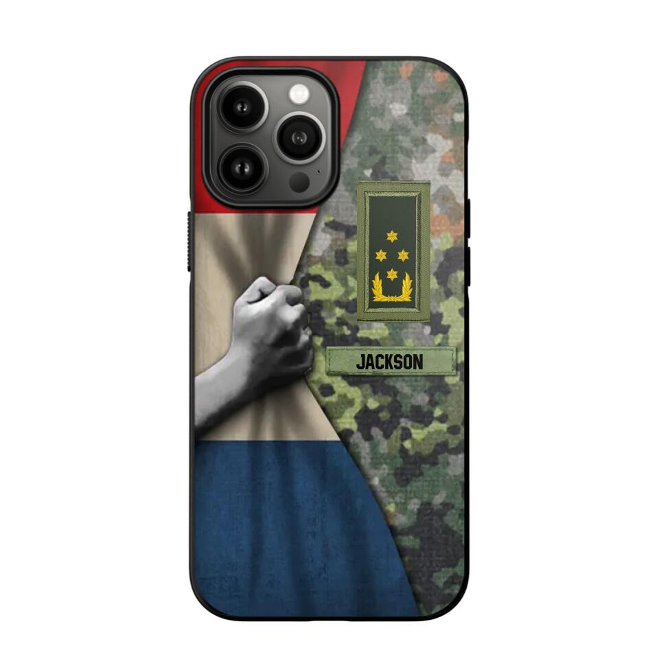 Personalized Netherlands Solider/Veteran Rank Camo Phonecase 3D Printed 22DEC-HY07