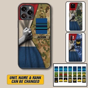 Personalized Netherlands Solider/Veteran Rank Camo Phonecase 3D Printed 22DEC-HY07