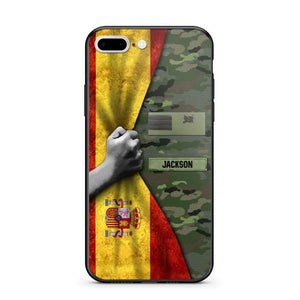 Personalized Spanish Solider/Veteran Rank Camo Phonecase 3D Printed 22DEC-HY07