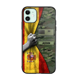 Personalized Spanish Solider/Veteran Rank Camo Phonecase 3D Printed 22DEC-HY07