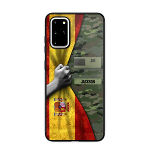 Personalized Spanish Solider/Veteran Rank Camo Phonecase 3D Printed 22DEC-HY07