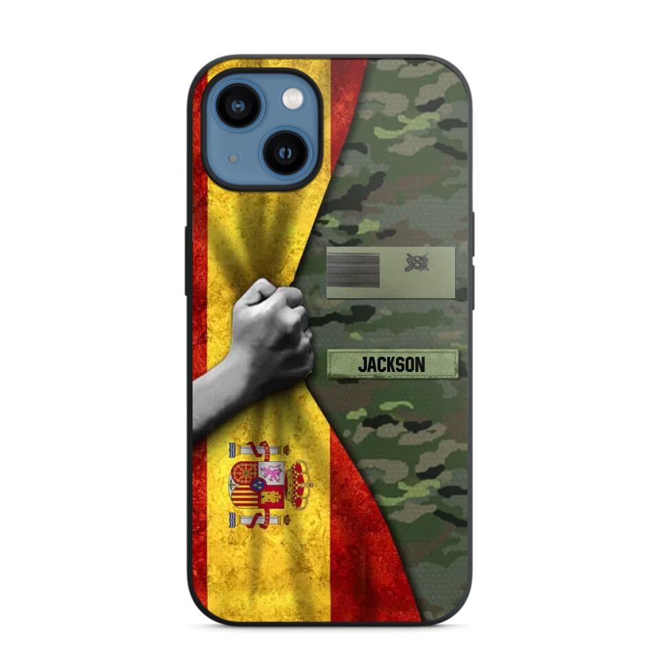 Personalized Spanish Solider/Veteran Rank Camo Phonecase 3D Printed 22DEC-HY07