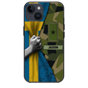 Personalized Sweden Solider/Veteran Rank Camo Phonecase 3D Printed 22DEC-HY07