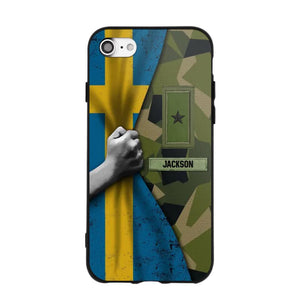 Personalized Sweden Solider/Veteran Rank Camo Phonecase 3D Printed 22DEC-HY07