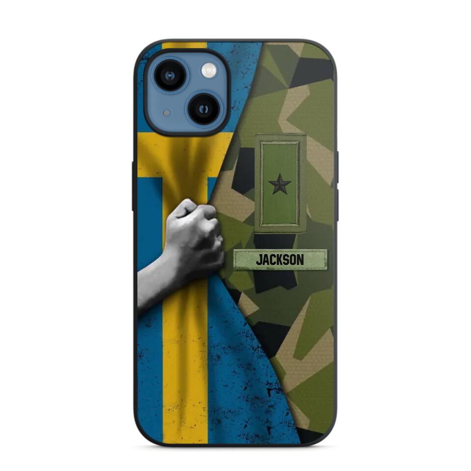 Personalized Sweden Solider/Veteran Rank Camo Phonecase 3D Printed 22DEC-HY07