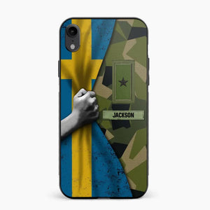 Personalized Sweden Solider/Veteran Rank Camo Phonecase 3D Printed 22DEC-HY07