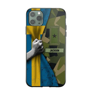 Personalized Sweden Solider/Veteran Rank Camo Phonecase 3D Printed 22DEC-HY07