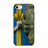 Personalized Sweden Solider/Veteran Rank Camo Phonecase 3D Printed 22DEC-HY07