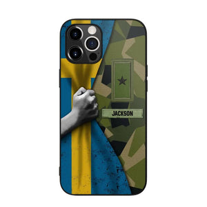 Personalized Sweden Solider/Veteran Rank Camo Phonecase 3D Printed 22DEC-HY07