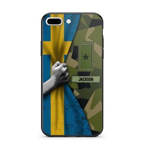 Personalized Sweden Solider/Veteran Rank Camo Phonecase 3D Printed 22DEC-HY07