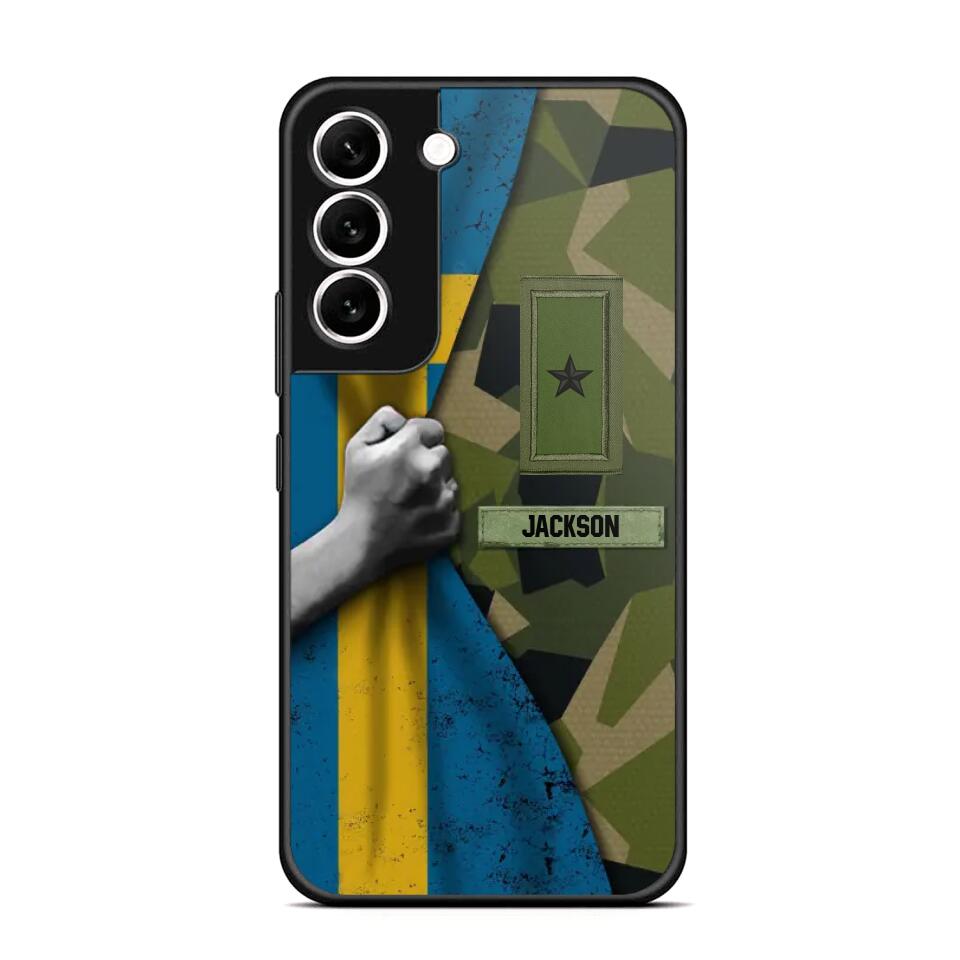 Personalized Sweden Solider/Veteran Rank Camo Phonecase 3D Printed 22DEC-HY07