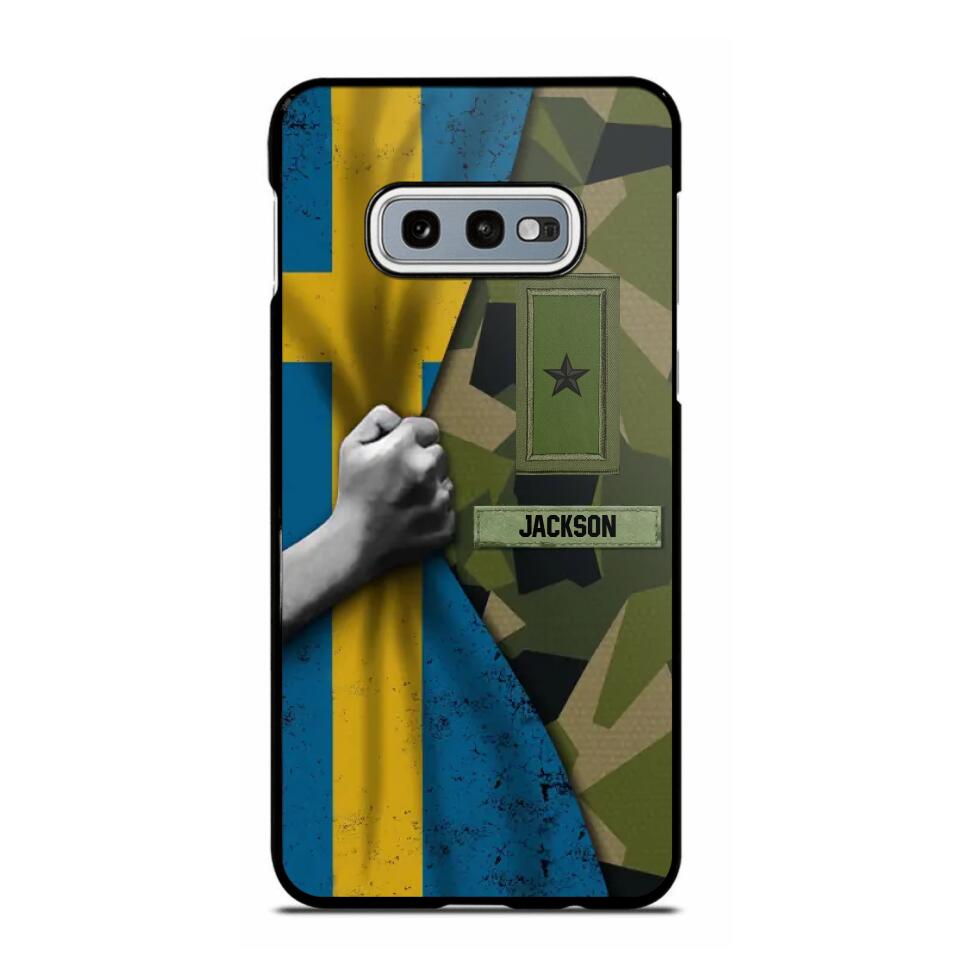 Personalized Sweden Solider/Veteran Rank Camo Phonecase 3D Printed 22DEC-HY07