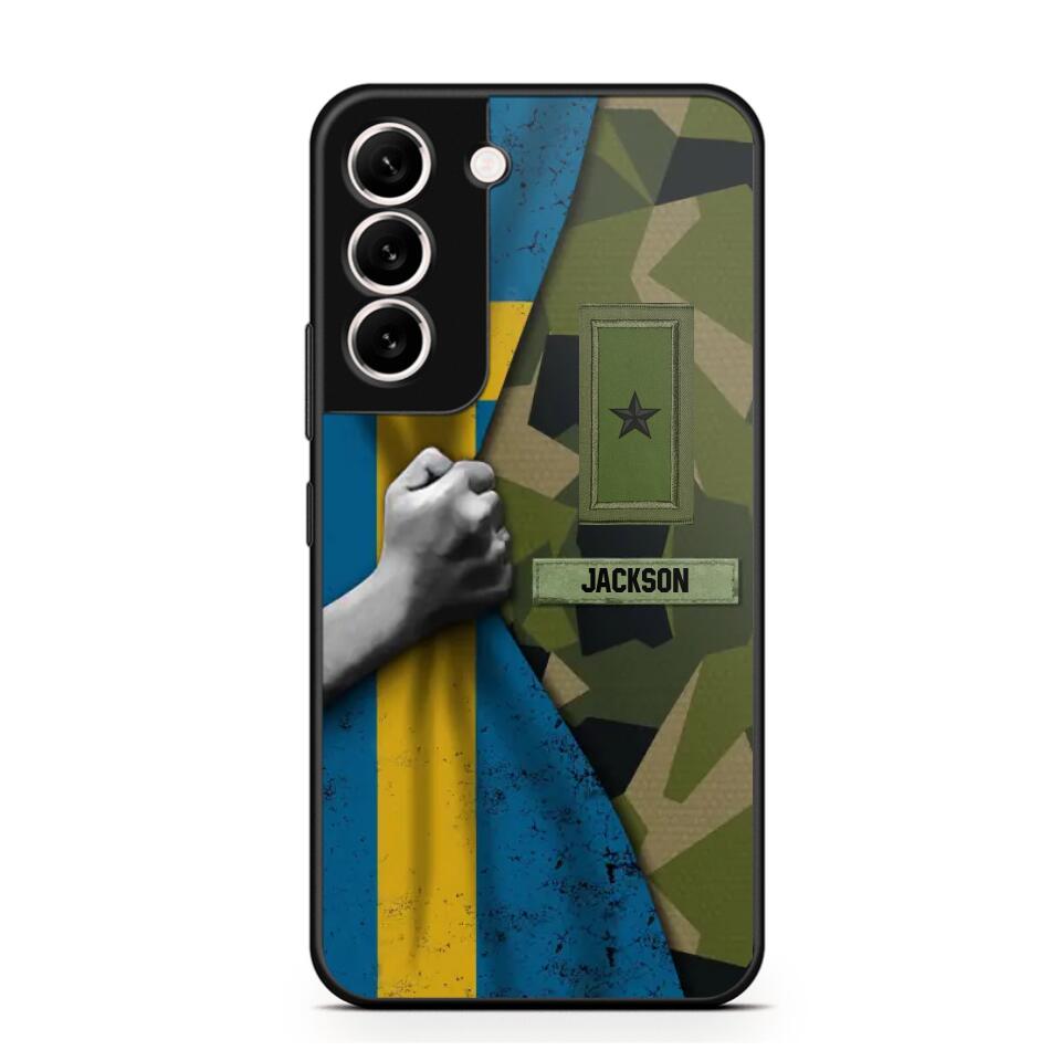 Personalized Sweden Solider/Veteran Rank Camo Phonecase 3D Printed 22DEC-HY07