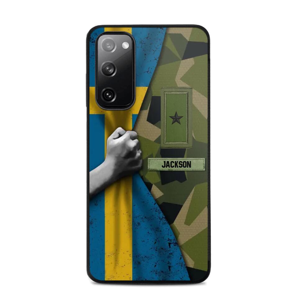 Personalized Sweden Solider/Veteran Rank Camo Phonecase 3D Printed 22DEC-HY07