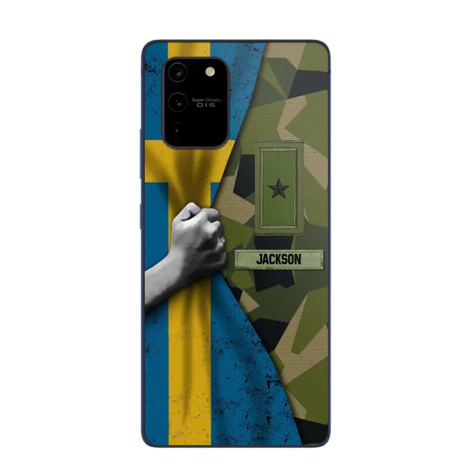 Personalized Sweden Solider/Veteran Rank Camo Phonecase 3D Printed 22DEC-HY07