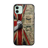 Personalized UK Solider/Veteran Rank Camo Phonecase 3D Printed 22DEC-HY07