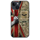 Personalized UK Solider/Veteran Rank Camo Phonecase 3D Printed 22DEC-HY07