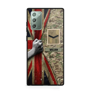 Personalized UK Solider/Veteran Rank Camo Phonecase 3D Printed 22DEC-HY07