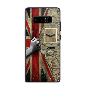 Personalized UK Solider/Veteran Rank Camo Phonecase 3D Printed 22DEC-HY07