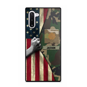 Personalized US Solider/Veteran Rank Camo Phonecase 3D Printed 22DEC-HY07