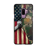 Personalized US Solider/Veteran Rank Camo Phonecase 3D Printed 22DEC-HY07