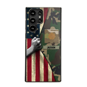 Personalized US Solider/Veteran Rank Camo Phonecase 3D Printed 22DEC-HY07