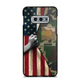 Personalized US Solider/Veteran Rank Camo Phonecase 3D Printed 22DEC-HY07