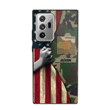 Personalized US Solider/Veteran Rank Camo Phonecase 3D Printed 22DEC-HY07