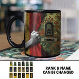 Personalized German Veteran/Soldier Camo Flag Black Mug Printed 22DEC-HY08