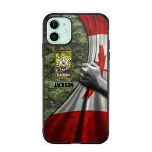 Personalized Canadian Solider/Veteran Rank Camo Flag Phonecase 3D Printed 22DEC-DT08