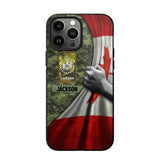 Personalized Canadian Solider/Veteran Rank Camo Flag Phonecase 3D Printed 22DEC-DT08