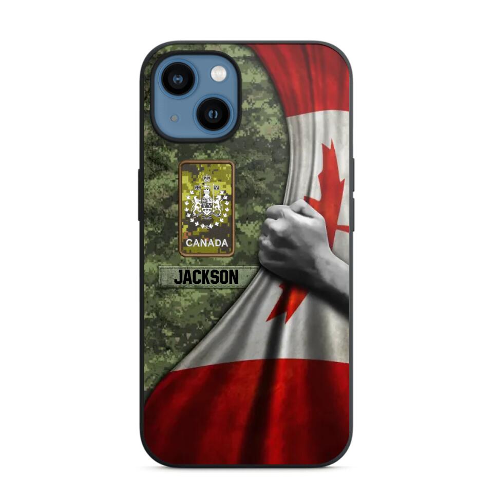 Personalized Canadian Solider/Veteran Rank Camo Flag Phonecase 3D Printed 22DEC-DT08