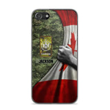 Personalized Canadian Solider/Veteran Rank Camo Flag Phonecase 3D Printed 22DEC-DT08