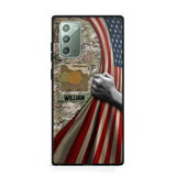 Personalized US Solider/Veteran Rank Camo Flag Phonecase 3D Printed 22DEC-DT08