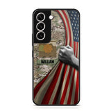 Personalized US Solider/Veteran Rank Camo Flag Phonecase 3D Printed 22DEC-DT08