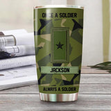 Personalized Swedish Soldier/Veteran Rank Camo Tumbler Printed 22DEC-DT12